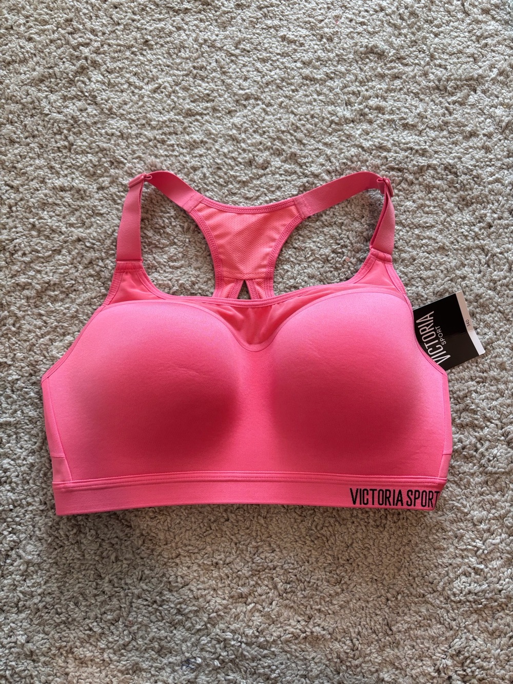 NWT Victoria's Secret Bright Pink Racerback Sports Bra